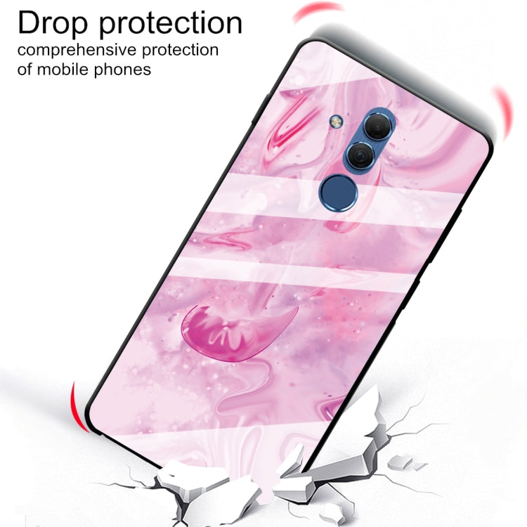 For Huawei Mate 20 Lite Marble Pattern Glass Protective Case