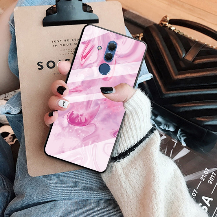 For Huawei Mate 20 Lite Marble Pattern Glass Protective Case
