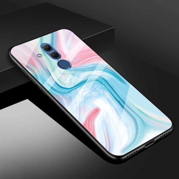 For Huawei Mate 20 Lite Marble Pattern Glass Protective Case