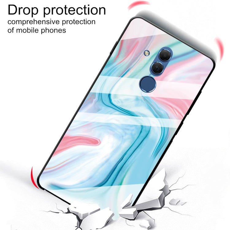 For Huawei Mate 20 Lite Marble Pattern Glass Protective Case