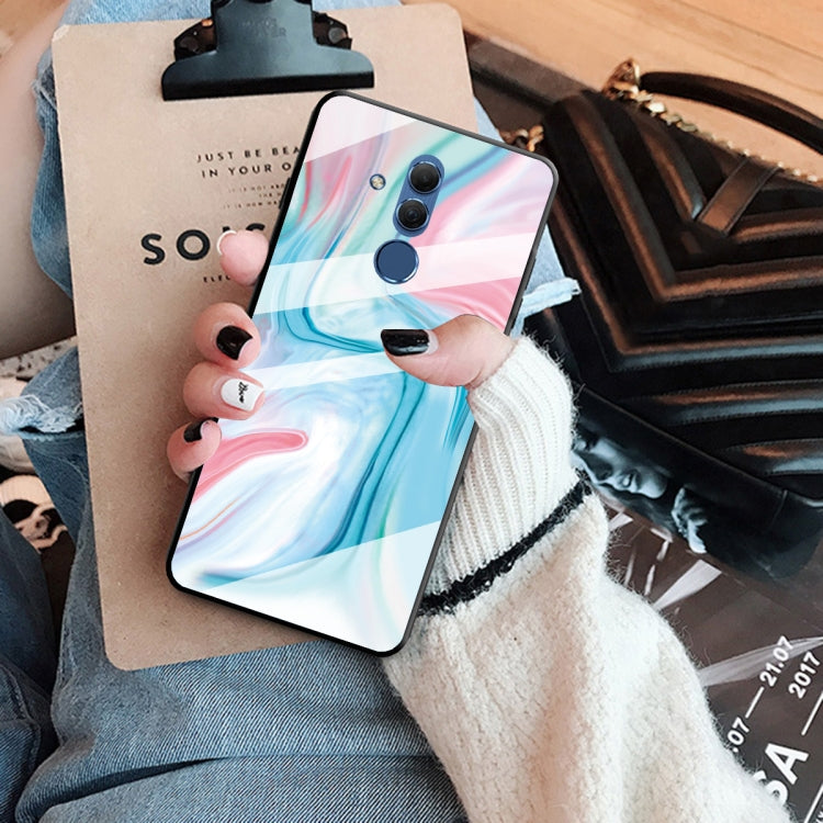 For Huawei Mate 20 Lite Marble Pattern Glass Protective Case