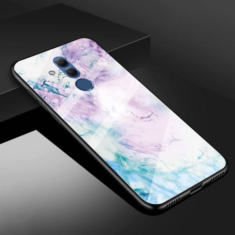 For Huawei Mate 20 Lite Marble Pattern Glass Protective Case