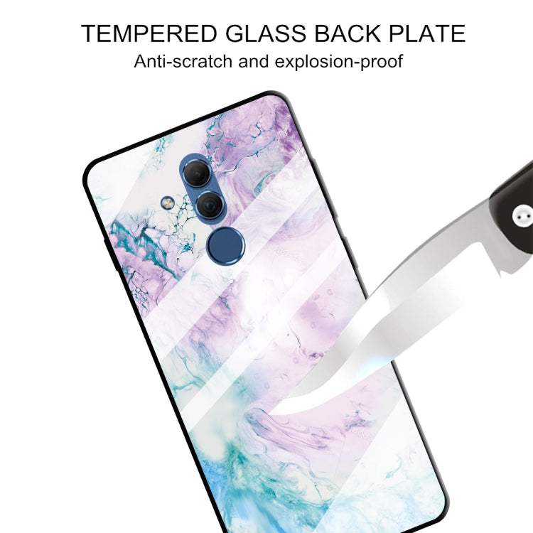 For Huawei Mate 20 Lite Marble Pattern Glass Protective Case