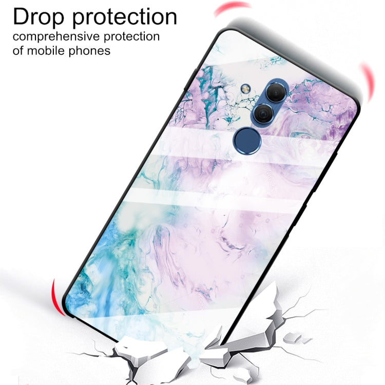 For Huawei Mate 20 Lite Marble Pattern Glass Protective Case