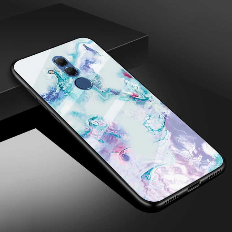 For Huawei Mate 20 Lite Marble Pattern Glass Protective Case