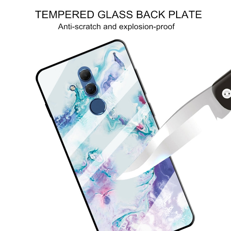 For Huawei Mate 20 Lite Marble Pattern Glass Protective Case