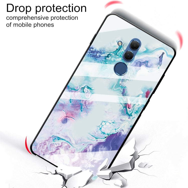 For Huawei Mate 20 Lite Marble Pattern Glass Protective Case