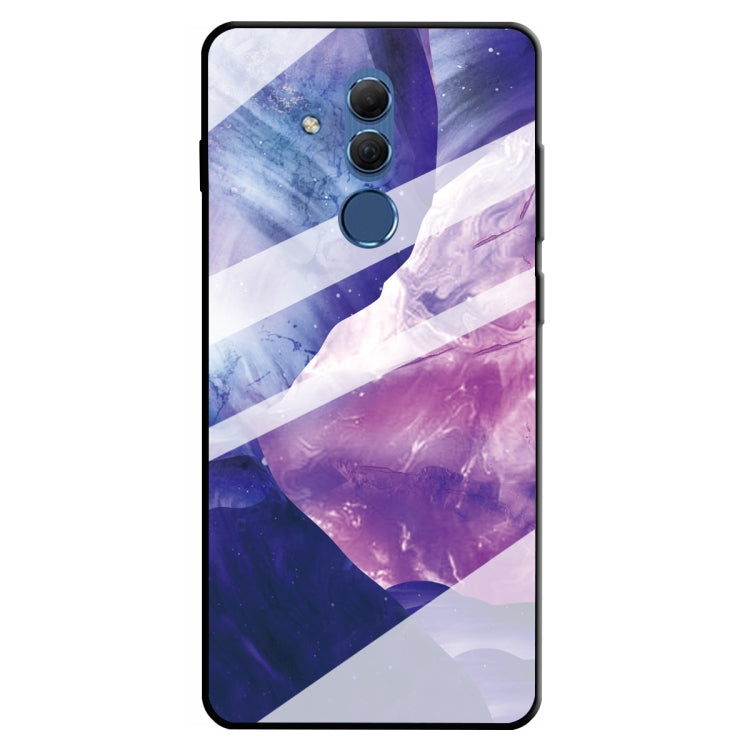 For Huawei Mate 20 Lite Marble Pattern Glass Protective Case