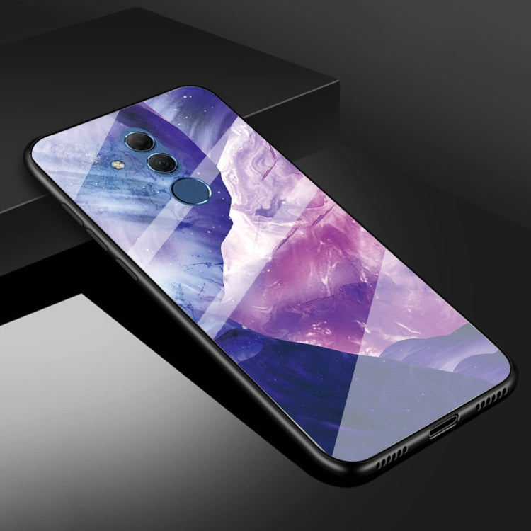 For Huawei Mate 20 Lite Marble Pattern Glass Protective Case