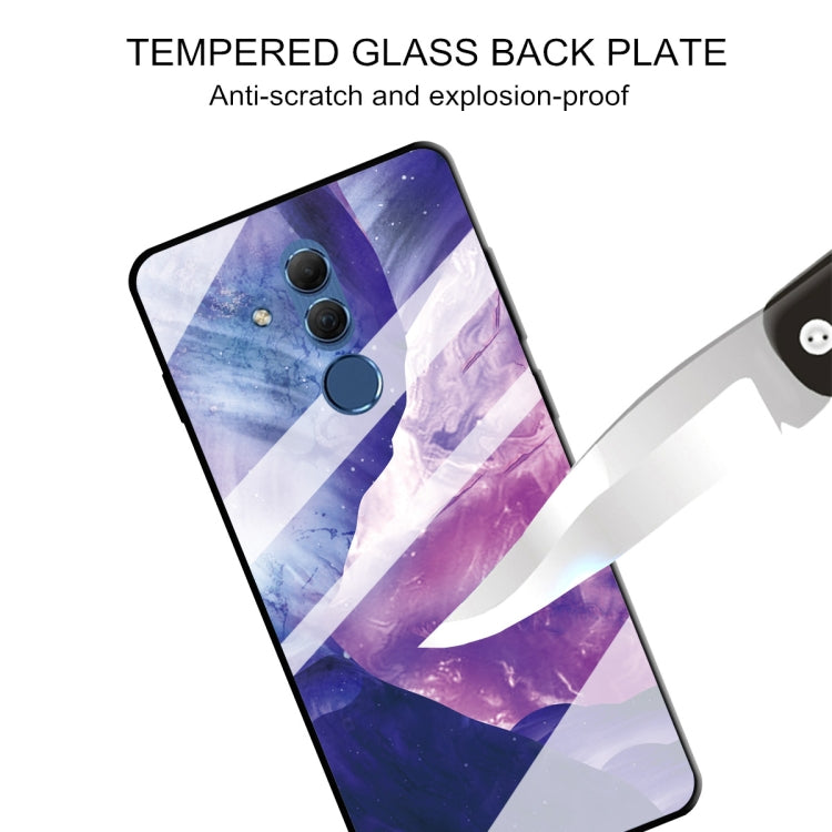 For Huawei Mate 20 Lite Marble Pattern Glass Protective Case