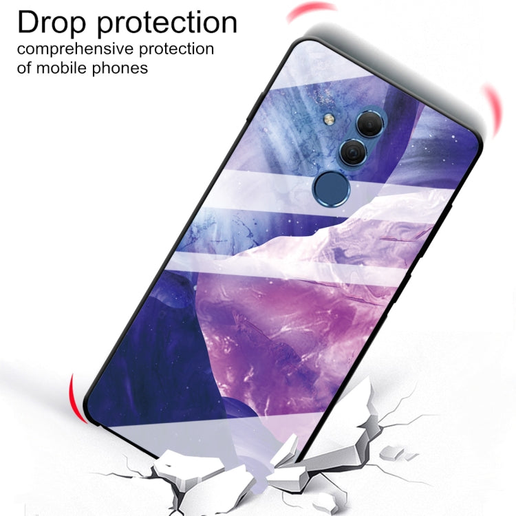 For Huawei Mate 20 Lite Marble Pattern Glass Protective Case