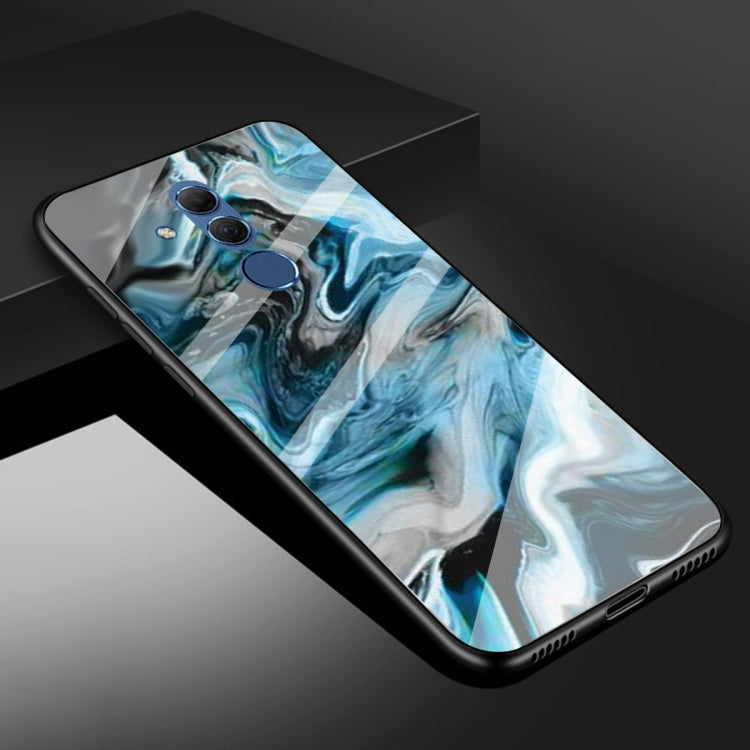 For Huawei Mate 20 Lite Marble Pattern Glass Protective Case