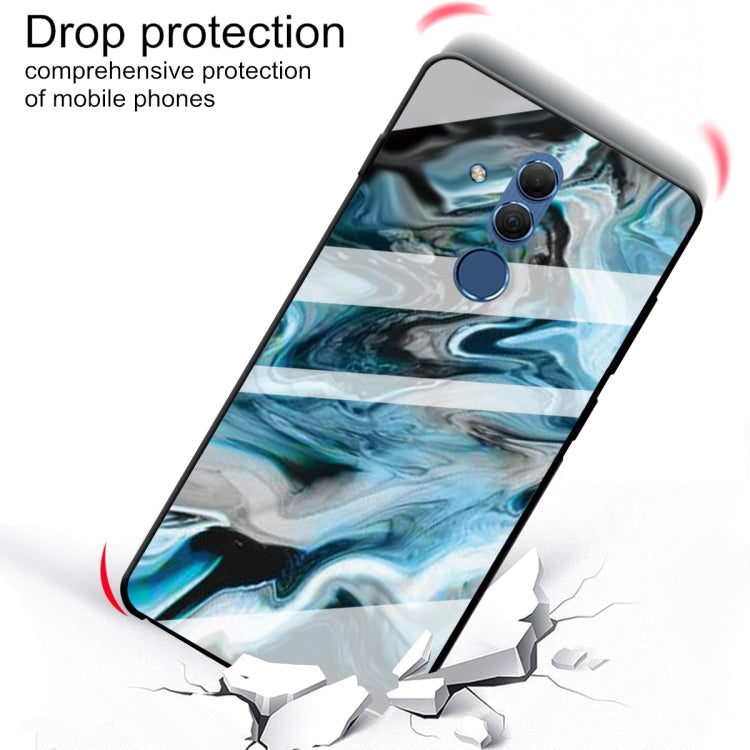 For Huawei Mate 20 Lite Marble Pattern Glass Protective Case