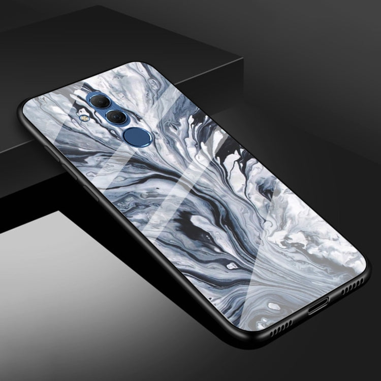 For Huawei Mate 20 Lite Marble Pattern Glass Protective Case