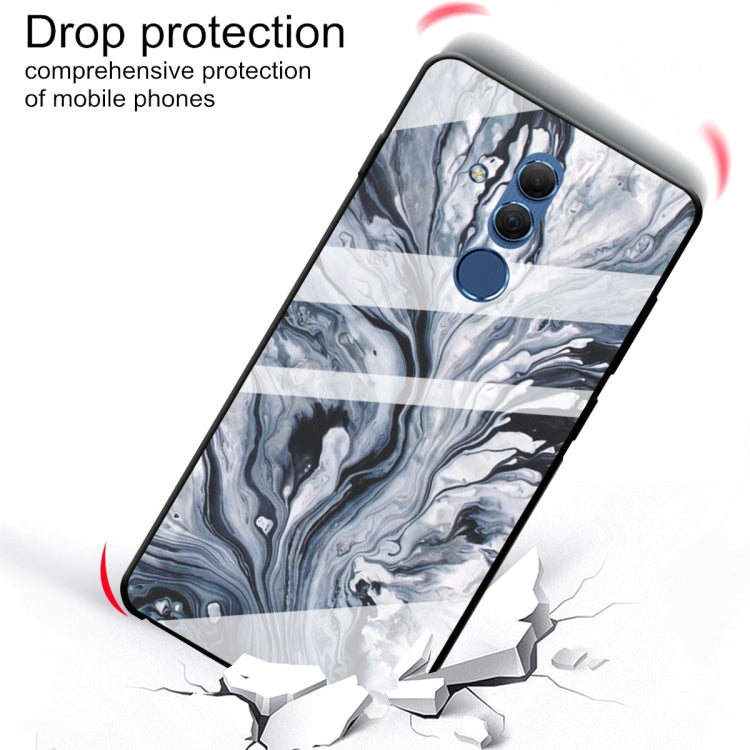 For Huawei Mate 20 Lite Marble Pattern Glass Protective Case