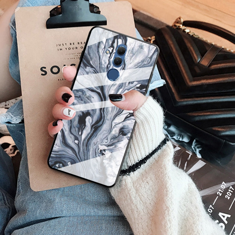 For Huawei Mate 20 Lite Marble Pattern Glass Protective Case
