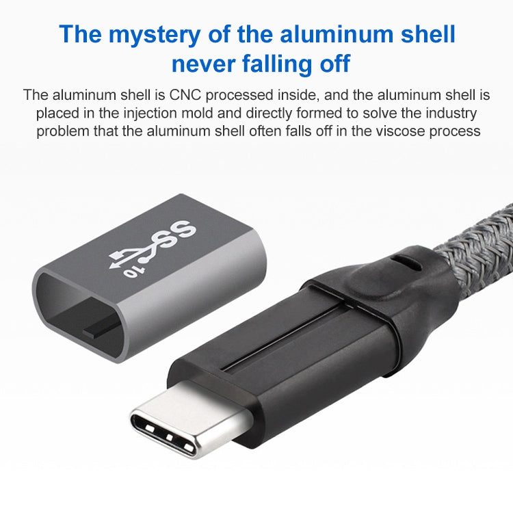 100W USB-C / Type-C Male to USB-C / Type-C Male Full-function Data Cable with E-mark, Cable Length:1m