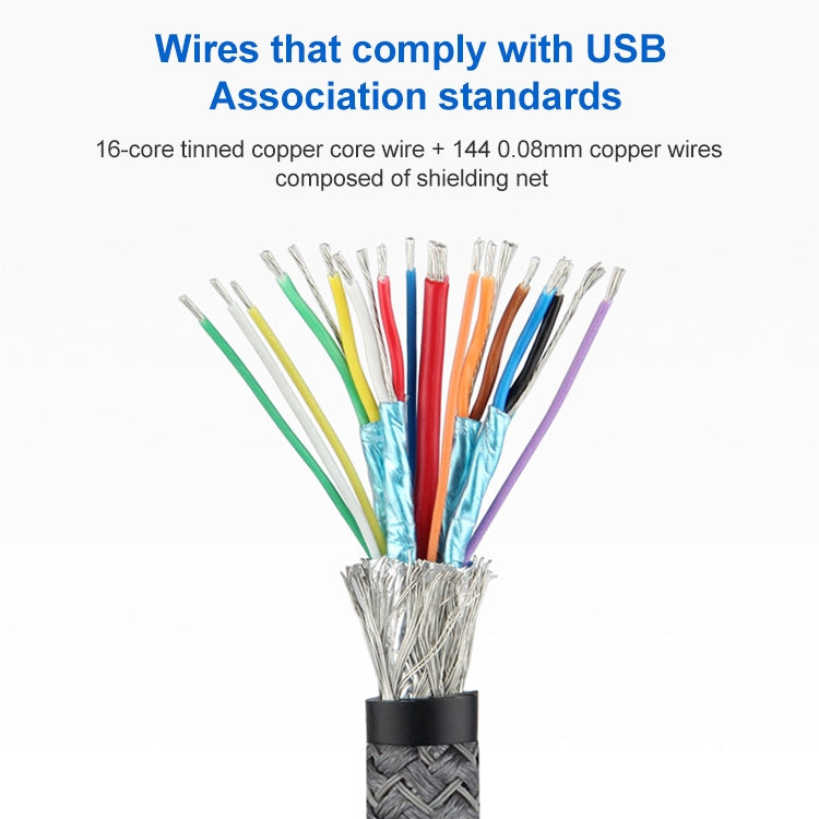 100W USB-C / Type-C Elbow to USB-C / Type-C Male Full-function Data Cable with E-mark, Cable Length:0.5m