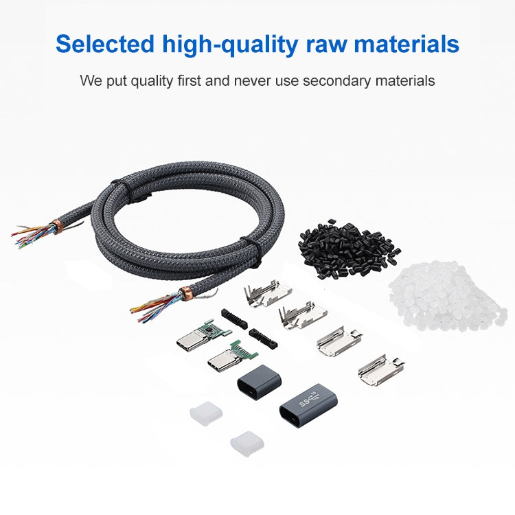 100W USB-C / Type-C Elbow to USB-C / Type-C Male Full-function Data Cable with E-mark, Cable Length:1m