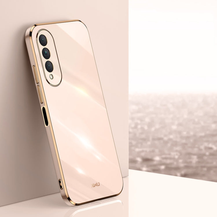 For Honor X20 SE XINLI Straight 6D Plating Gold Edge TPU Shockproof Case