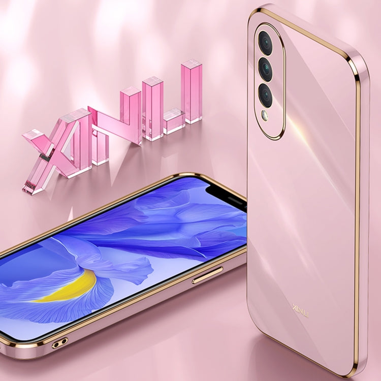 For Honor X20 SE XINLI Straight 6D Plating Gold Edge TPU Shockproof Case