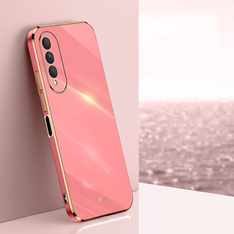 For Honor X20 SE XINLI Straight 6D Plating Gold Edge TPU Shockproof Case