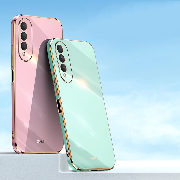 For Honor X20 SE XINLI Straight 6D Plating Gold Edge TPU Shockproof Case