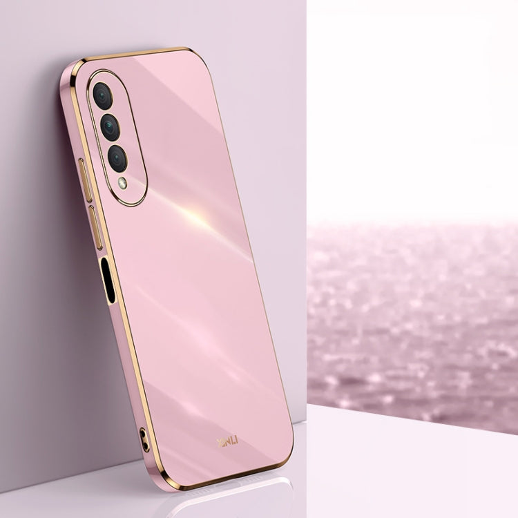 For Honor X20 SE XINLI Straight 6D Plating Gold Edge TPU Shockproof Case