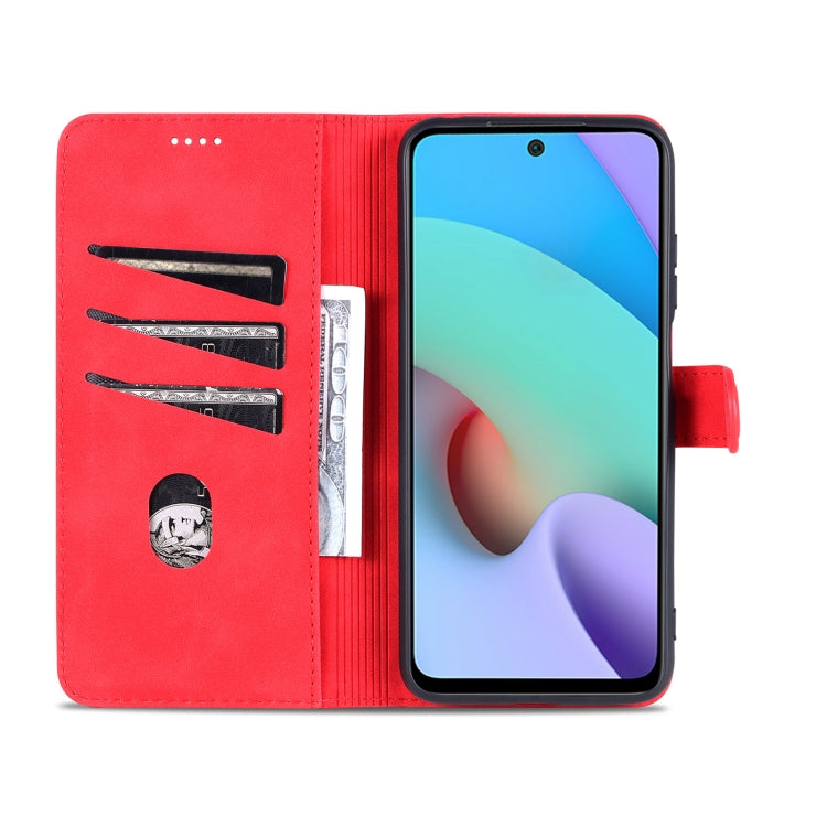 For Xiaomi Redmi 10 AZNS Skin Feel Calf Texture Horizontal Flip Leather Case with Card Slots & Holder & Wallet