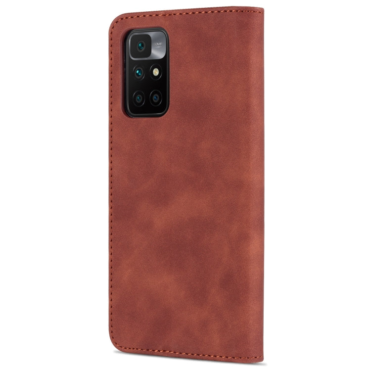 For Xiaomi Redmi 10 AZNS Skin Feel Calf Texture Horizontal Flip Leather Case with Card Slots & Holder & Wallet