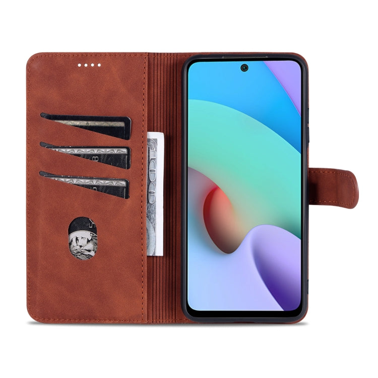 For Xiaomi Redmi 10 AZNS Skin Feel Calf Texture Horizontal Flip Leather Case with Card Slots & Holder & Wallet