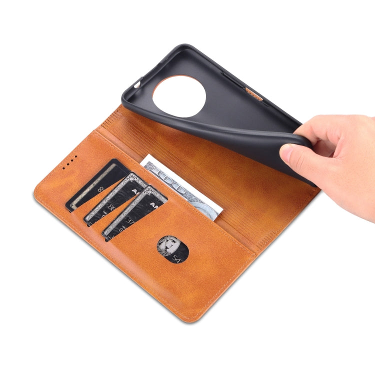 For Honor X20 AZNS Magnetic Calf Texture Horizontal Flip Leather Case with Card Slots & Holder & Wallet