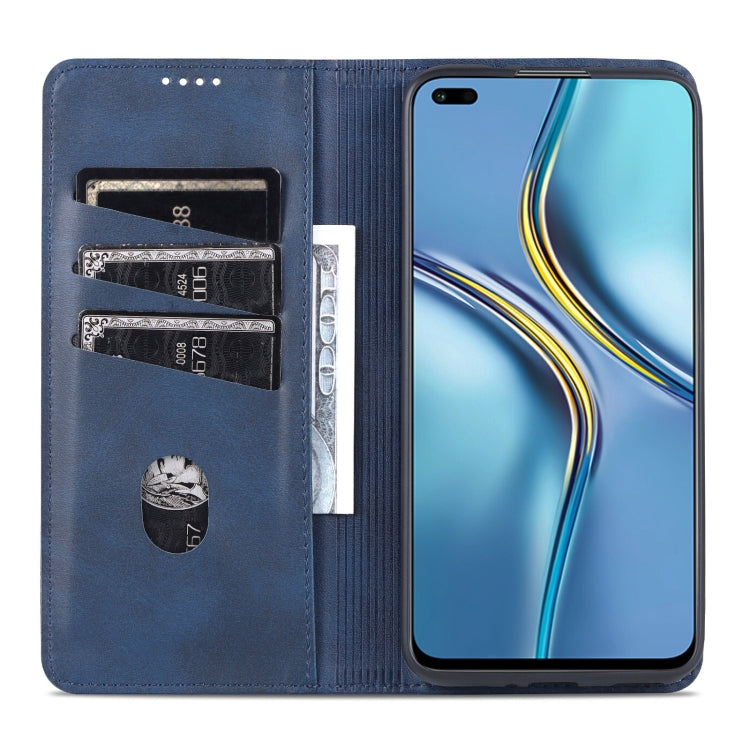For Honor X20 AZNS Magnetic Calf Texture Horizontal Flip Leather Case with Card Slots & Holder & Wallet