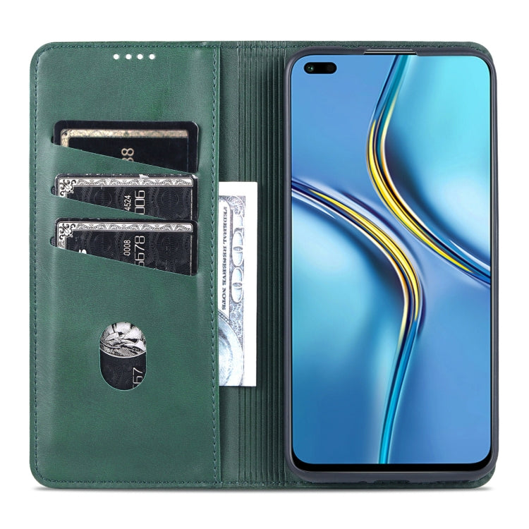 For Honor X20 AZNS Magnetic Calf Texture Horizontal Flip Leather Case with Card Slots & Holder & Wallet