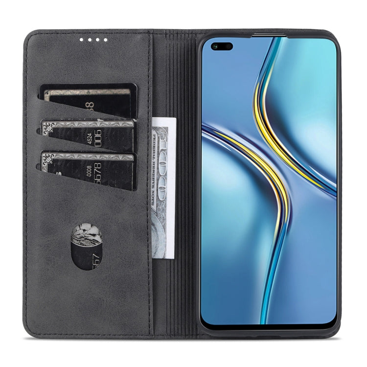 For Honor X20 AZNS Magnetic Calf Texture Horizontal Flip Leather Case with Card Slots & Holder & Wallet