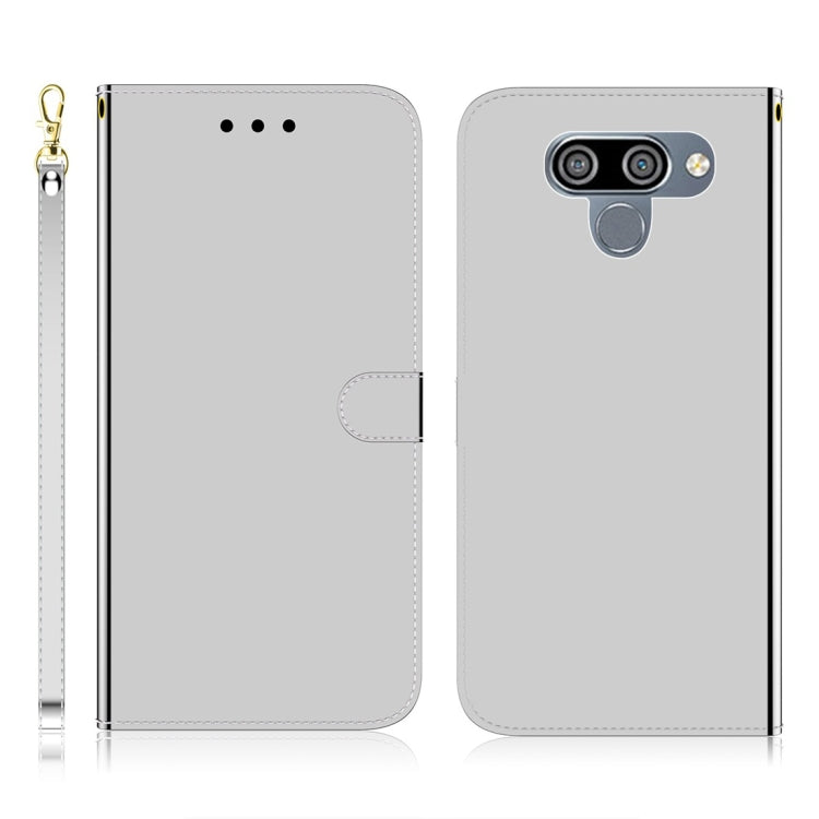 For LG K50 Imitated Mirror Surface Horizontal Flip Leather Case with Holder & Card Slots & Wallet & Lanyard