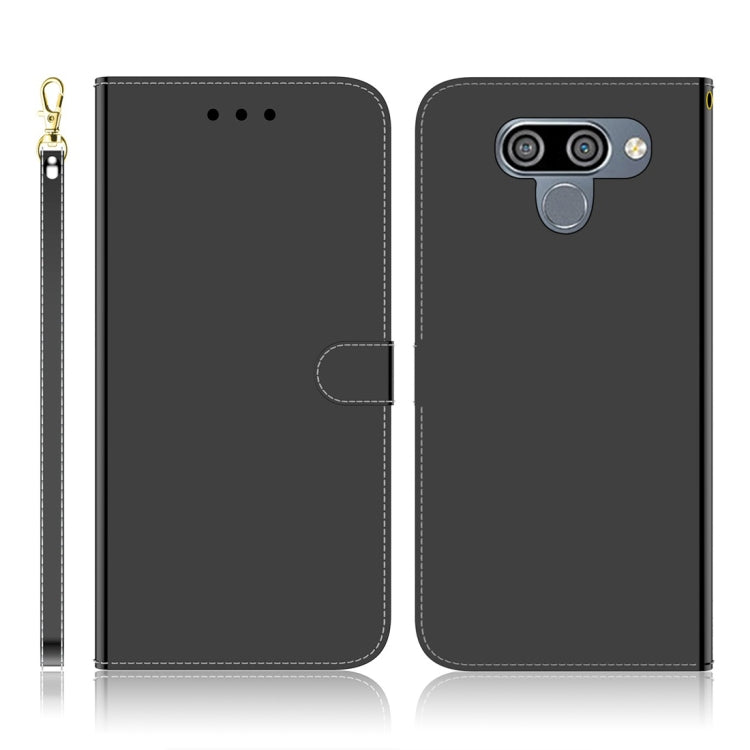 For LG K50 Imitated Mirror Surface Horizontal Flip Leather Case with Holder & Card Slots & Wallet & Lanyard