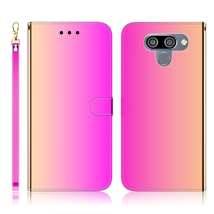 For LG K50 Imitated Mirror Surface Horizontal Flip Leather Case with Holder & Card Slots & Wallet & Lanyard