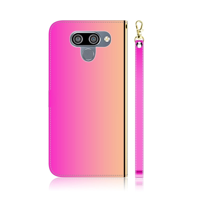 For LG K50 Imitated Mirror Surface Horizontal Flip Leather Case with Holder & Card Slots & Wallet & Lanyard