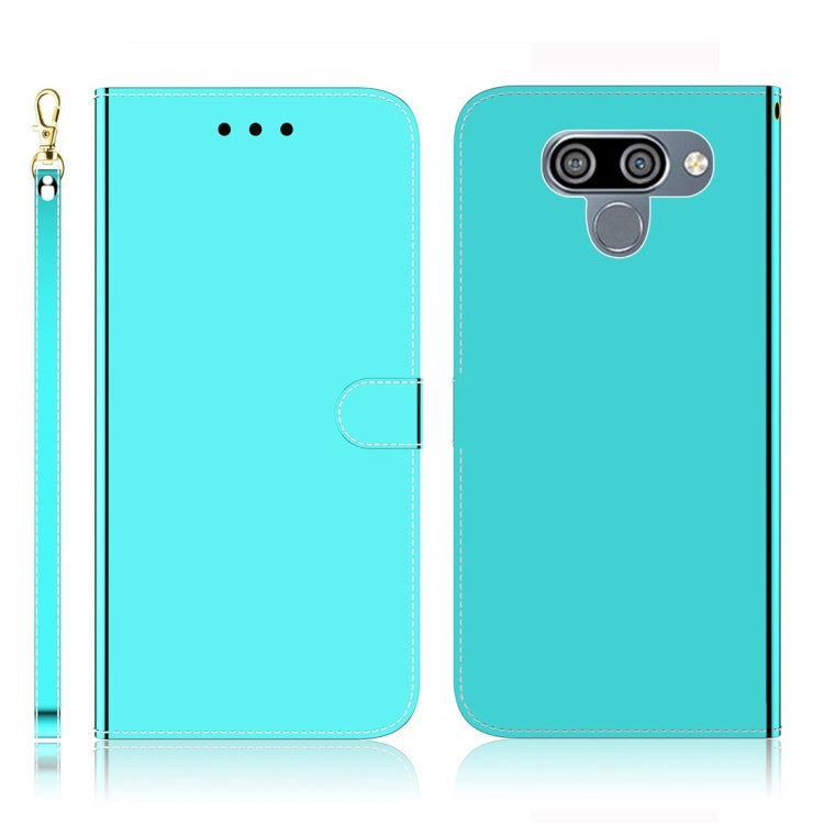 For LG K50 Imitated Mirror Surface Horizontal Flip Leather Case with Holder & Card Slots & Wallet & Lanyard