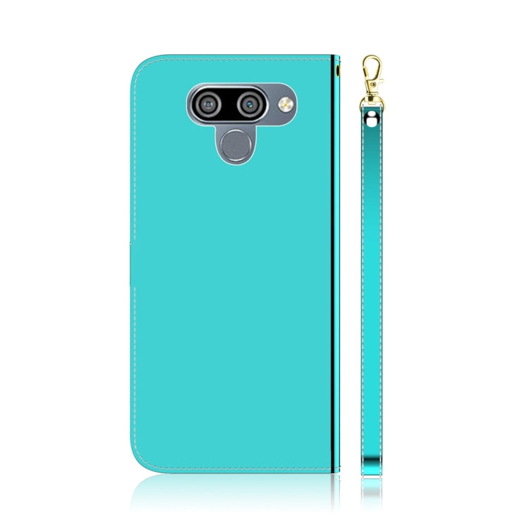 For LG K50 Imitated Mirror Surface Horizontal Flip Leather Case with Holder & Card Slots & Wallet & Lanyard