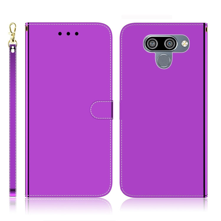 For LG K50 Imitated Mirror Surface Horizontal Flip Leather Case with Holder & Card Slots & Wallet & Lanyard