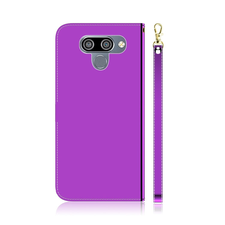 For LG K50 Imitated Mirror Surface Horizontal Flip Leather Case with Holder & Card Slots & Wallet & Lanyard