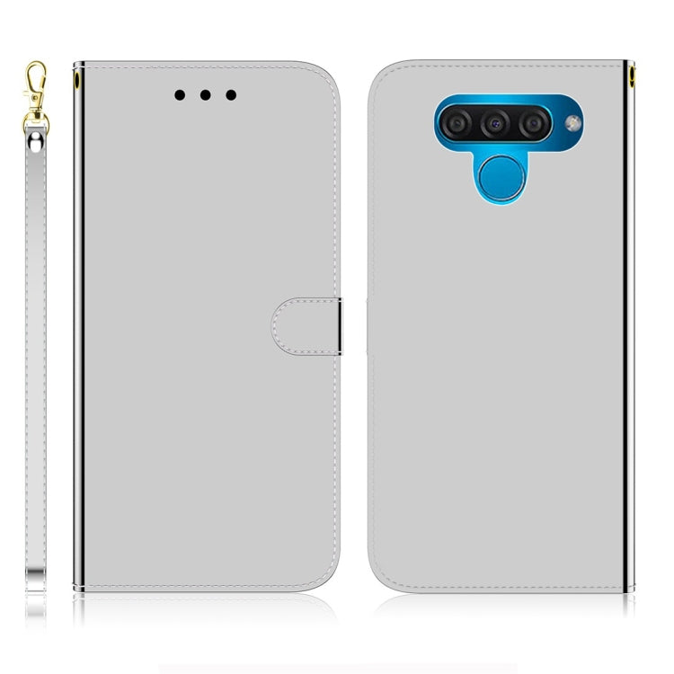For LG Q60 Imitated Mirror Surface Horizontal Flip Leather Case with Holder & Card Slots & Wallet & Lanyard