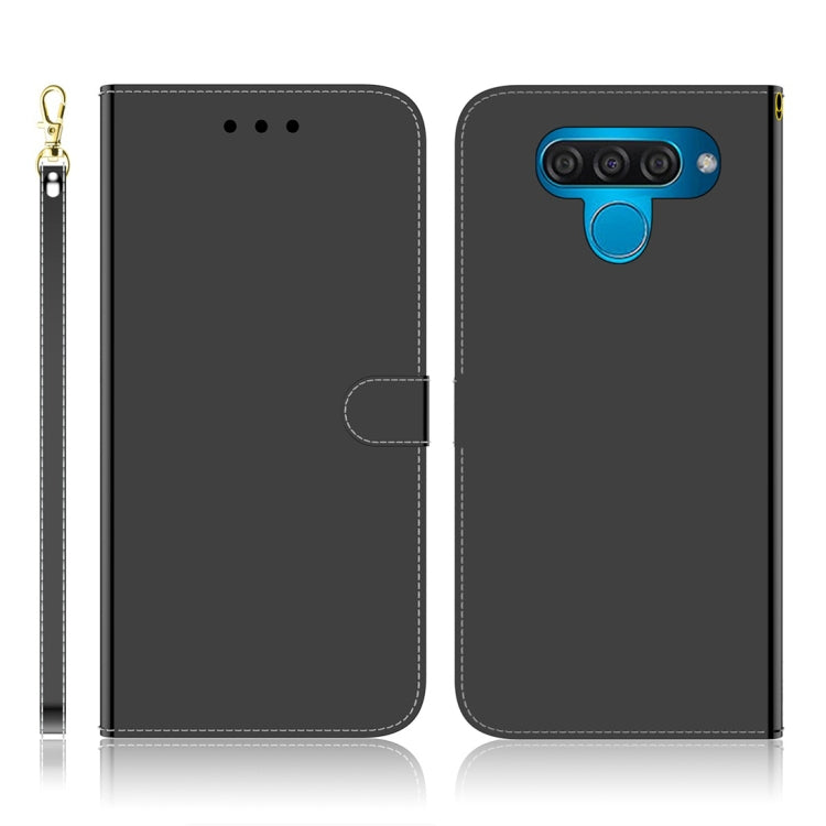 For LG Q60 Imitated Mirror Surface Horizontal Flip Leather Case with Holder & Card Slots & Wallet & Lanyard