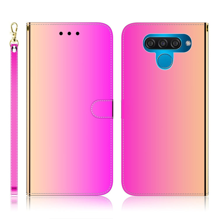 For LG Q60 Imitated Mirror Surface Horizontal Flip Leather Case with Holder & Card Slots & Wallet & Lanyard