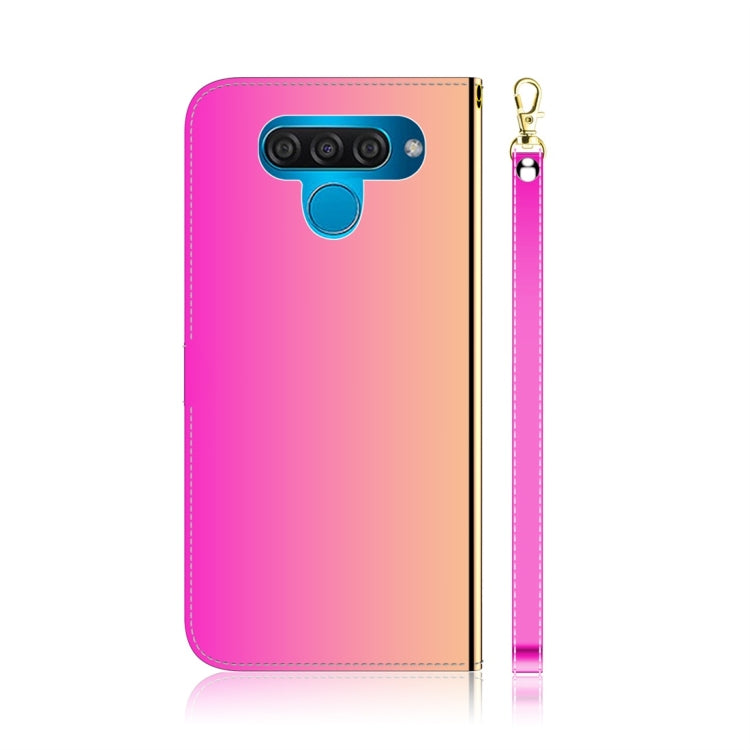For LG Q60 Imitated Mirror Surface Horizontal Flip Leather Case with Holder & Card Slots & Wallet & Lanyard
