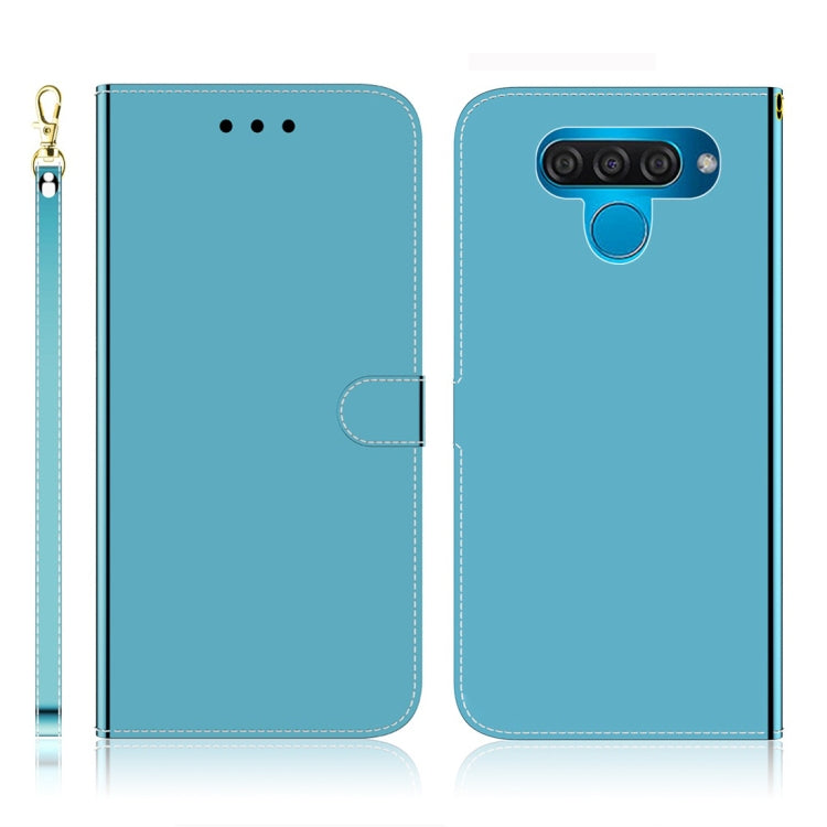 For LG Q60 Imitated Mirror Surface Horizontal Flip Leather Case with Holder & Card Slots & Wallet & Lanyard