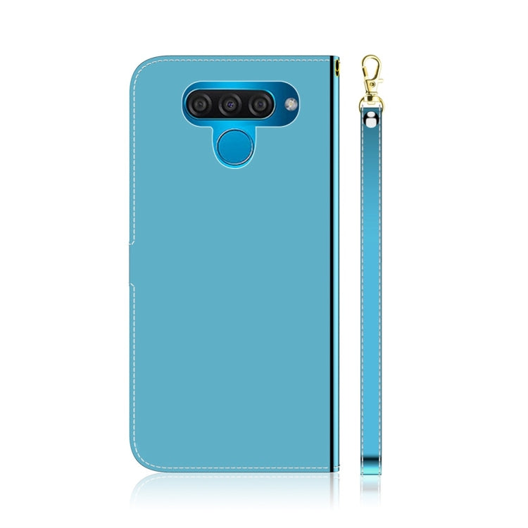 For LG Q60 Imitated Mirror Surface Horizontal Flip Leather Case with Holder & Card Slots & Wallet & Lanyard