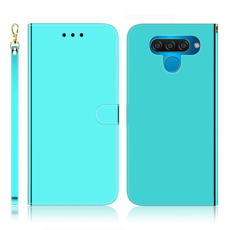 For LG Q60 Imitated Mirror Surface Horizontal Flip Leather Case with Holder & Card Slots & Wallet & Lanyard